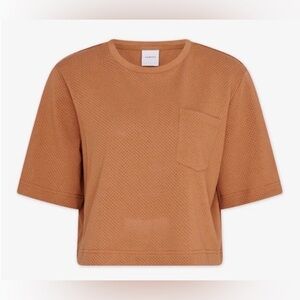 Varley Bexley Cropped T-Shirt in Cashew, Large